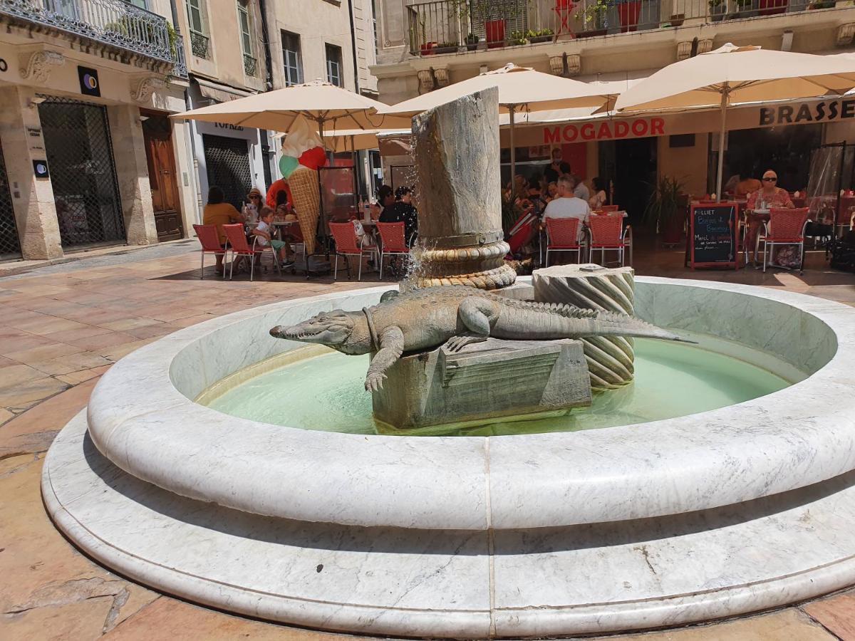 Au Coeur Du Centre Historique - Immeuble Classe - Terrasse - Climatise Nîmes Exteriör bild